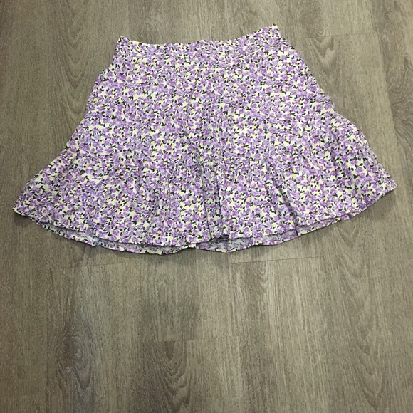 Cotton Summer Skirt, Pastel Flowers - Picture 3 of 7